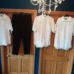 Bundle Of Mens Clothes XL work smart  trousers  short sleeve shirts black white