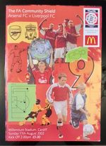 2002 FA Community Shield - Arsenal v Liverpool Official Match Programme