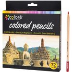 COLORE COLORED PENCILS 72 PREMIUM PRE-SHARPENED COLOUR PENCILS D3