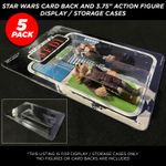 Star Wars - Action Figure Card Back Display / Storage Blister Cases - 5 Pack