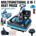 8 in 1 Heat Press Machine 38x30cm T-shirt Sublimation Printer Digital Transfer