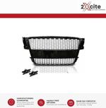 Grill For Audi A5 8T 2007-2011 Gloss Black Honeycomb Debadged Mesh Sports Style