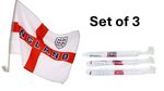3 England Car Window Flags