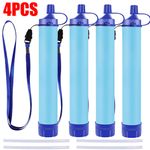 4Pack Portable Water Purifier Straw 5000L Outdoor Survival kit Emergency Camping