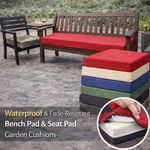 Waterproof Outdoor Indoor Bench Pad & Seat Pad Garden Cushions ✔️FADE-RESISTANT
