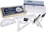 Helix Oxford Maths Set 10 Piece Geometry Set Compass Ruler Tin Case