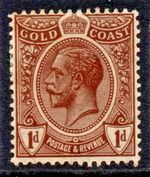 GOLD COAST 1922 SG87 KGV 1d. CHOCOLATE-BROWN  -  MNH