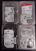 Mixed Brand-3.5"-SATA-HDD-1TB, 2TB, 3TB, 4TB