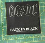 AC/DC Back In Black Woven Sew On Patch Officially Licensed