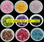 28 COLOURS 6 x 14mm/8 x 14mm Oval Folded Horse Eye Sequins Pack of 200 - 1199