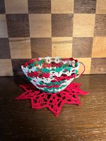 Holiday Starched Crocheted Tea Cup