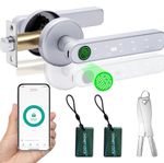 Smart Door Lock 5-in-1 Fingerprint Door Lock Handle Door Knob with Smart APP ...