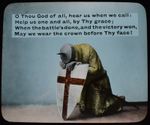 Magic Lantern Slide O THOU GOD OF ALL C1900 RELIGIOUS ILLUSTRATION KNIGHT 