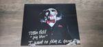 TOBIN BELL JIGSAW SIGNED 10 X 8 AUTOGRAPHED STUNNING PHOTO WITH QUOTE...REAL 