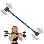 Dumbbell to Barbell Converter Bar 102cm 80kg Capacity Steel Adapter for Home Gym