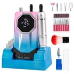 45000RPM Electric Cordless Nail Drill Machine USB Manicure LED Art Drill Kit UK