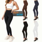 Ladies Womens Plain Leggings Full Length Cotton Black + Colours UK Size 8 - 22