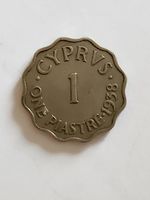 1938  Cyprus 1 Piastres Coin George VI