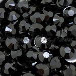 Black 1000pcs Resin Rhinestones Beads Flat Back Diamante Nail Art Craft Gems