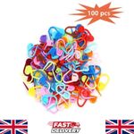 Locking Stitch Markers for Knitting Crochet – Assorted Colors, 100–500pcs