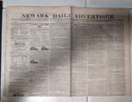 Vintage Newark Daily Advertiser. VOL 7 June 1, 1839 Antique Original Newspaper 