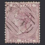 L11_03 GB QV 1856 6d PALE LILAC SG70 FU IN BRITISH GUIANA A03