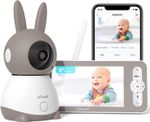 ieGeek Wifi Baby Monitor with Camera and 2K Night Vision, Phone App & 5" Screen