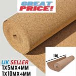 Cork Underlay Roll 4mm 1m x 5m - 1m x 10m Laminate Floor, Wood Floor, Vinyl