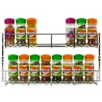 Spice Rack Storage Cupboard Kitchen Door Herb Organiser 2 Tier Wall Mounted UK