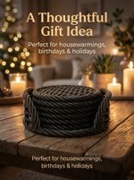6PCS Black Coasters Set Woven Style Drink Mat Placemat Garden Furniture UK