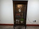 Vintage Edwardian-Style Mahogany Display Cabinet – Astragal Glazed