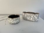 Vintage style distressed decorative planter x2