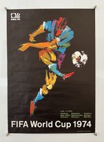 Original Vintage Germany 1974 Official World Cup Poster - Lithograph