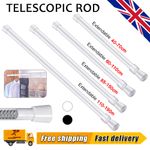 Extendable Spring Loaded Net Rods Telescopic Voile Tension Curtain Pole Rail UK