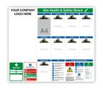 Health & Safety Site Sign 3mm AluPanel with Q-Connect board clips F10 RAMS