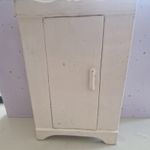 Dolls' House White-painted Wood one-door wardrobe 1:12 scale vintage hand-made