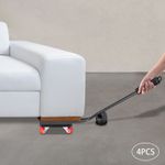 Heavy Duty Lifter Movers 4-Sliding Wheels Mover Lifting Set 360° Rotatable UK