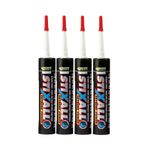 4 x Everbuild Stixall Adhesive & Sealant | Extreme Power | Clear/Black/White
