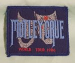 Collectable Unused MOTLEY CRUE World Tour 1986 Patch / Classic 80's Rock