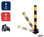 Yellow Car Parking Space Lock Bollard Driveway Security Posts Foldable 600mm
