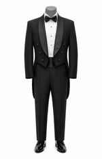 Quality Black Tailcoat 6 Button Front & Shawl Lapels - Formal Ready Size 40R