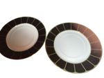 Pair of Etienne Porcelain Black and Gold Side Plates Excellent Condition