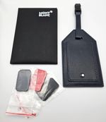 RARE Montblanc x Richemont Leather Luggage Tag - UNUSED - Minor Storage Mark