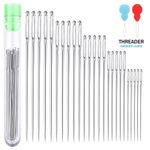 25pcs Large Eye Sewing Needles Steel Hand Sewing 5 Sizes Embroidery