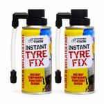 2x Instant Tyre Fix Spray Bicycle Bike Can Emergency Puncture Repair Kit 200ml