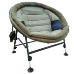 CARPZILLA Fishing Chair Foldable Wide Round Sunchair Adjustable Legs Green