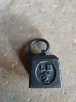 Antique Cast Iron 1/2 Lb Ring Weight, Great Condition