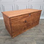 Antique Pine Storage Chest Blanket Box Rustic Trunk - Solid Wood - Victorian