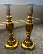 Brass Candlesticks Pair Candle Holders Candelabra