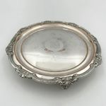 8” WAITER TRAY FOWELL FAMILY CREST OLD SHEFFIELD PLATE GEORGE III c1815